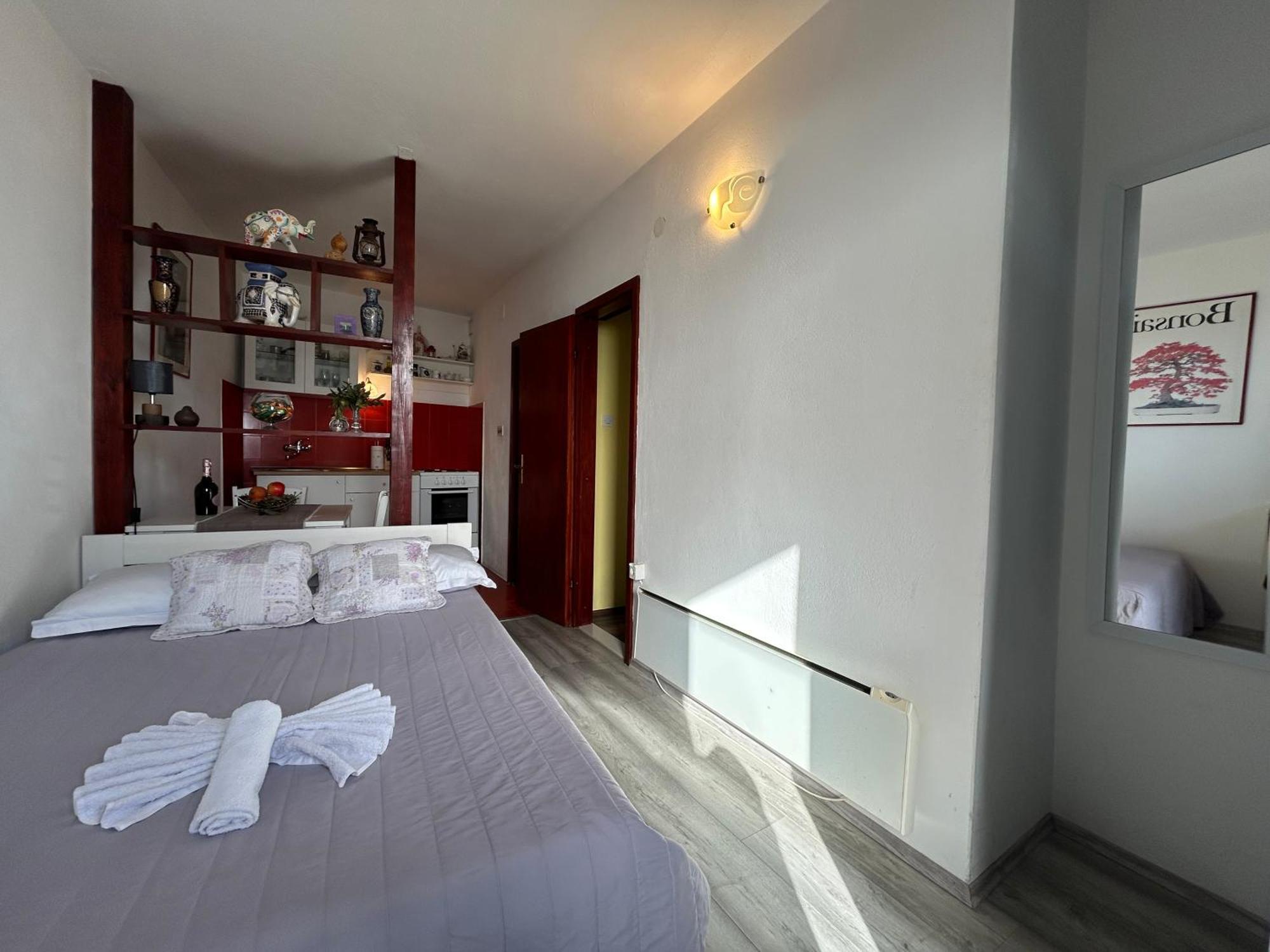 Seafront Studio Apartment+Balcony Podgora Exterior foto